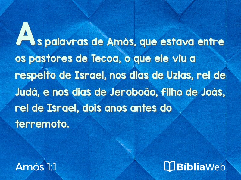 Amós 1:1 em imagem para compartilhar