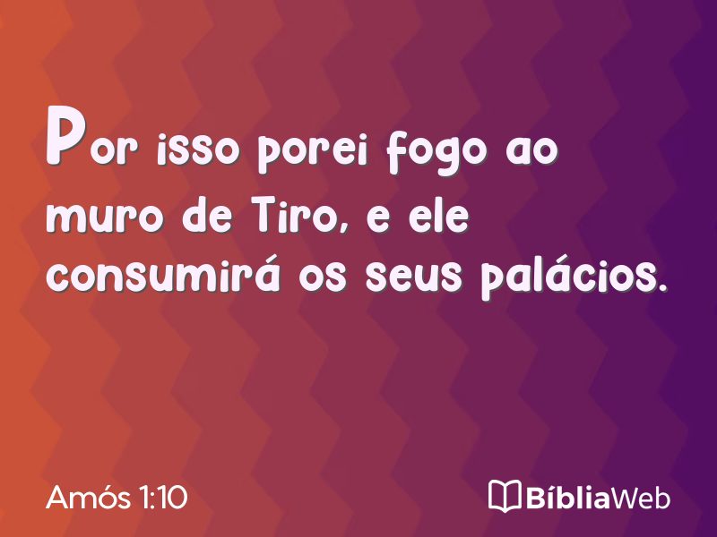Amós 1:10 em imagem para compartilhar