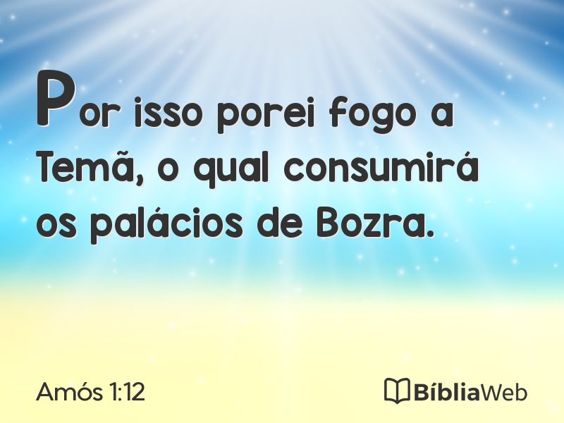 Amós 1:12 em imagem para compartilhar