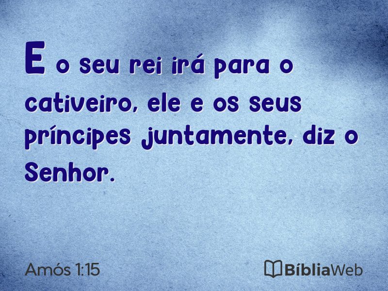 Amós 1:15 em imagem para compartilhar