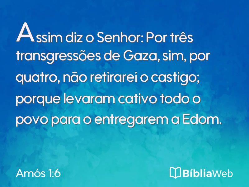 Amós 1:6 em imagem para compartilhar