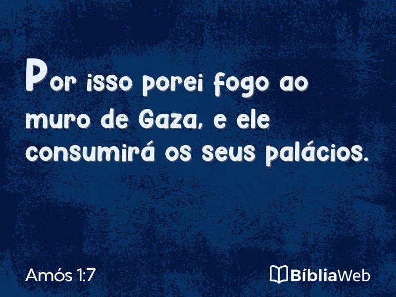 Amós 1:7 em imagem para compartilhar