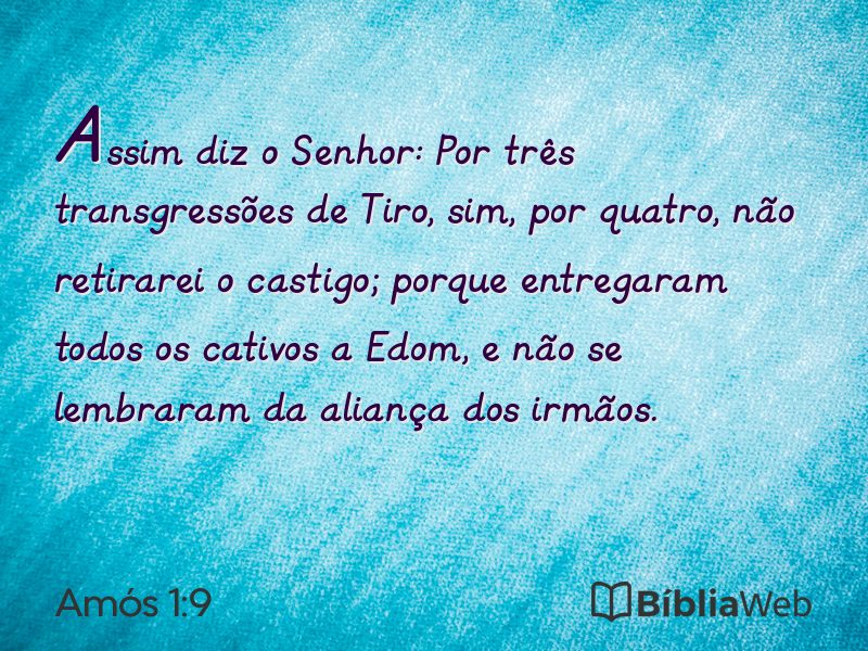 Amós 1:9 em imagem para compartilhar