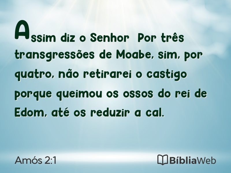 Amós 2:1 em imagem para compartilhar