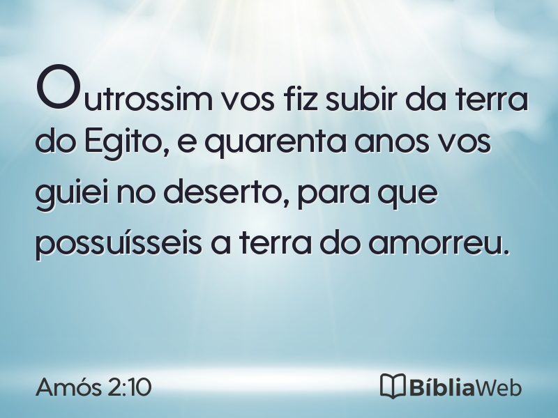 Amós 2:10 em imagem para compartilhar