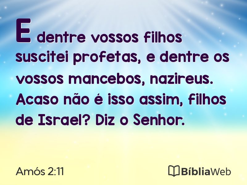 Amós 2:11 em imagem para compartilhar