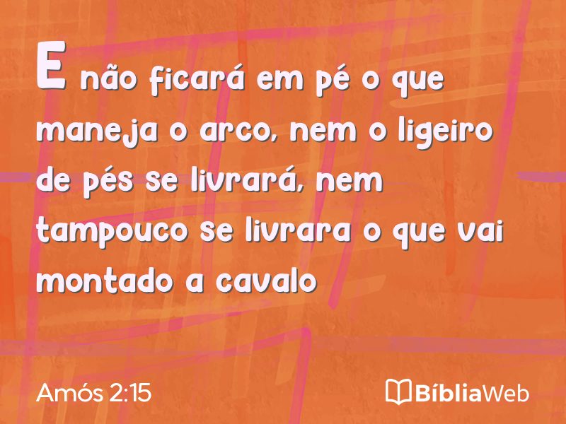 Amós 2:15 em imagem para compartilhar