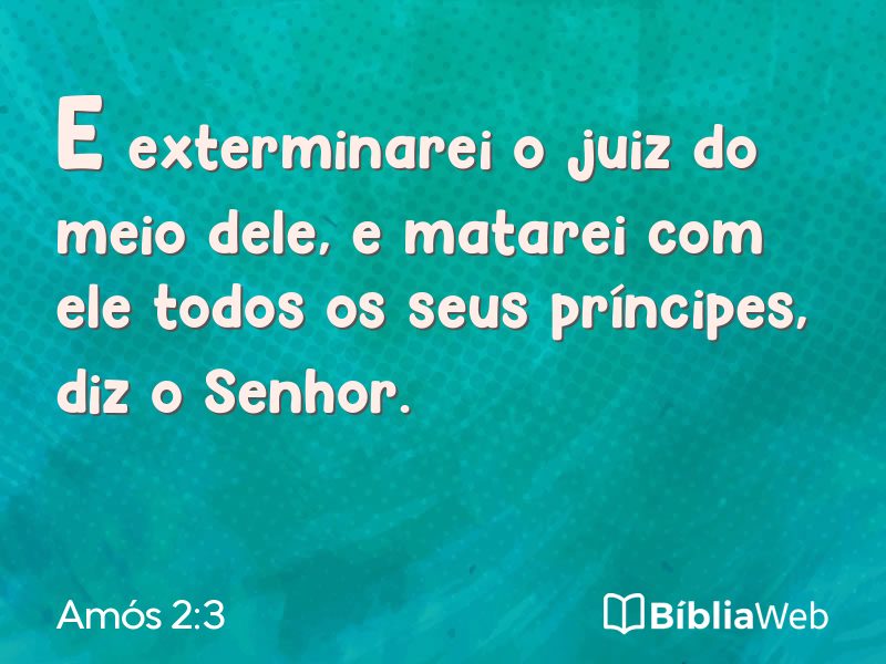 Amós 2:3 em imagem para compartilhar
