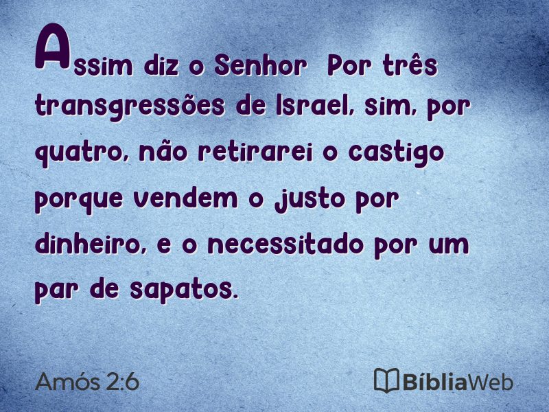 Amós 2:6 em imagem para compartilhar