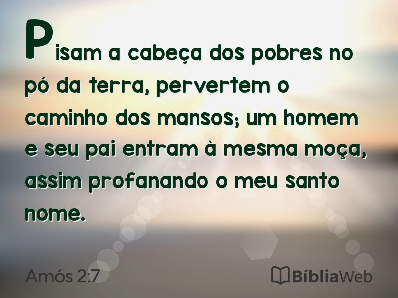 Amós 2:7 em imagem para compartilhar