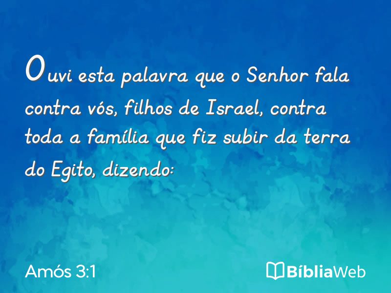 Amós 3:1 em imagem para compartilhar