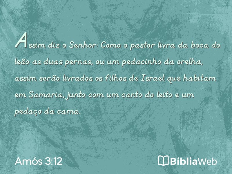 Amós 3:12 em imagem para compartilhar