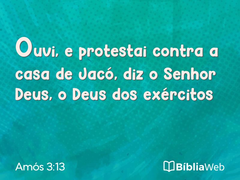 Amós 3:13 em imagem para compartilhar