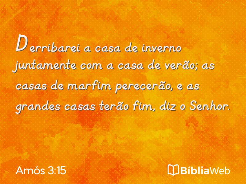 Amós 3:15 em imagem para compartilhar