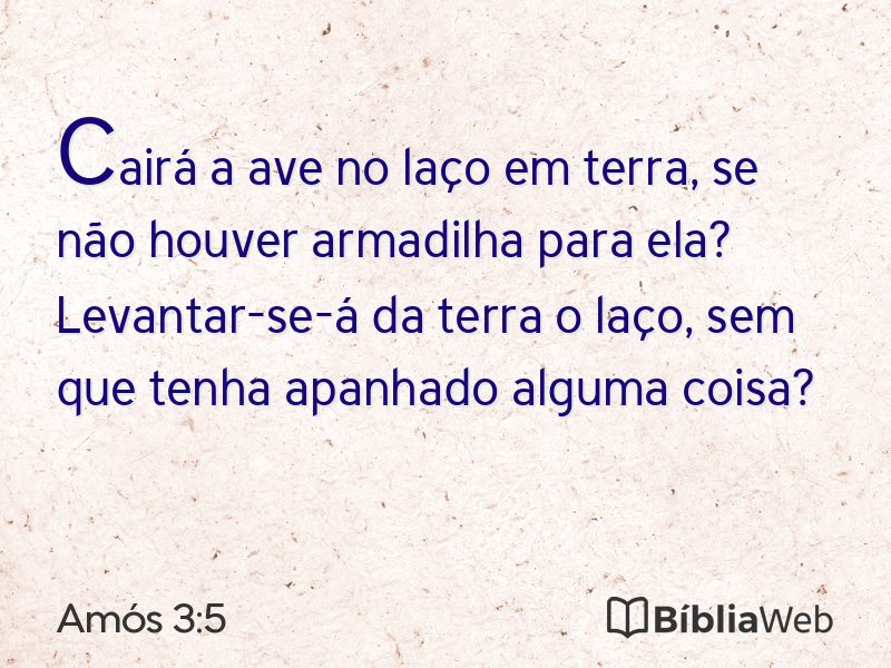 Amós 3:5 em imagem para compartilhar