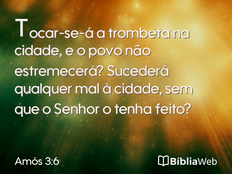Amós 3:6 em imagem para compartilhar
