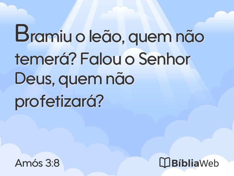 Amós 3:8 em imagem para compartilhar