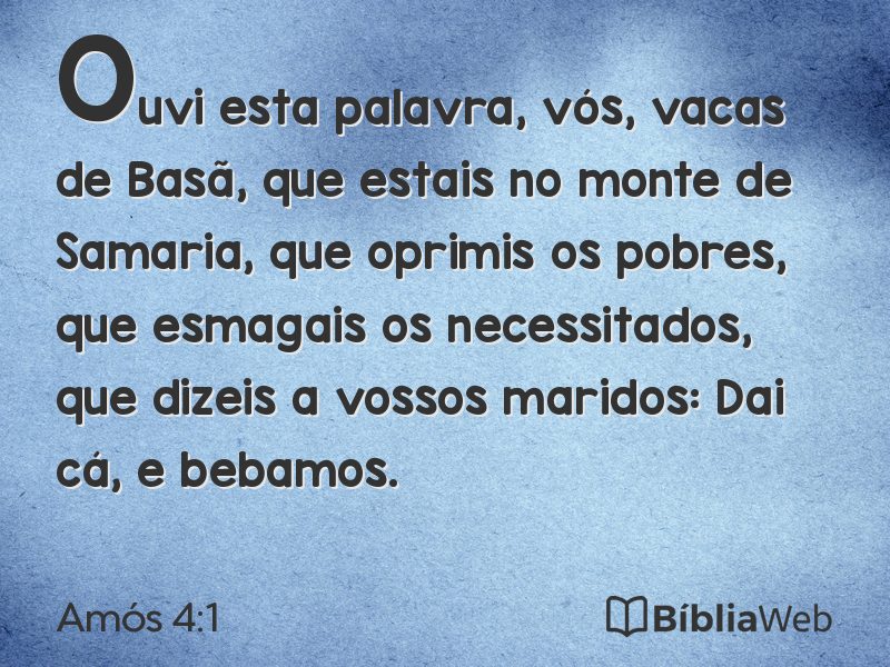 Amós 4:1 em imagem para compartilhar