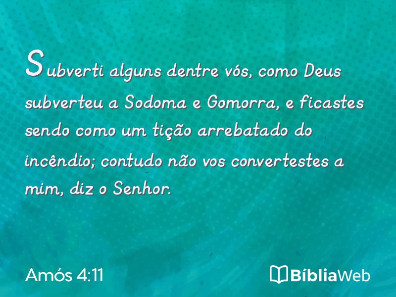 Amós 4:11 em imagem para compartilhar