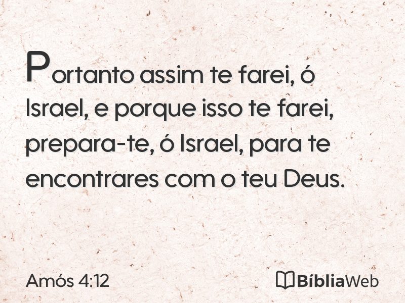 Amós 4:12 em imagem para compartilhar