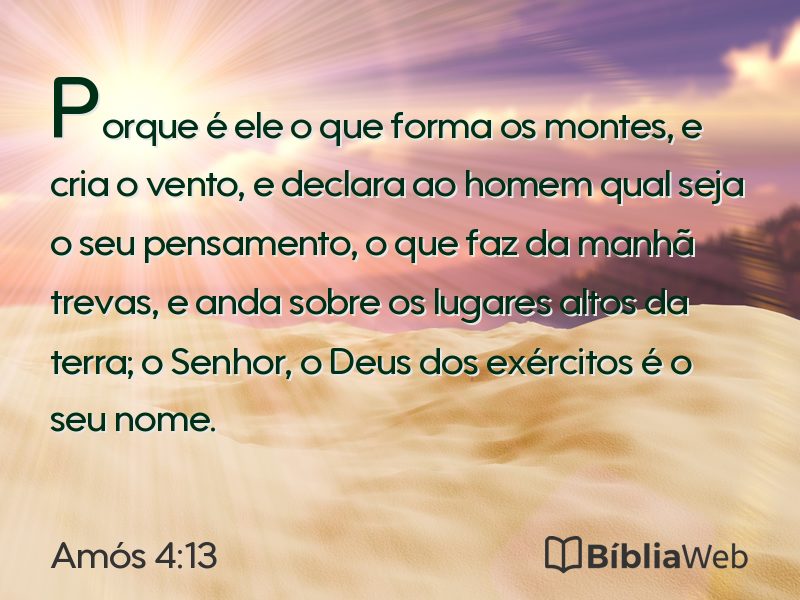 Amós 4:13 em imagem para compartilhar