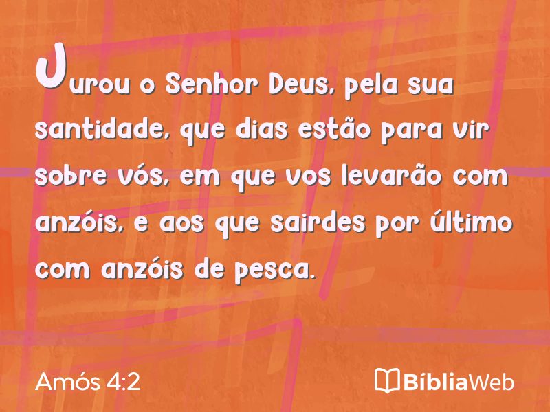 Amós 4:2 em imagem para compartilhar
