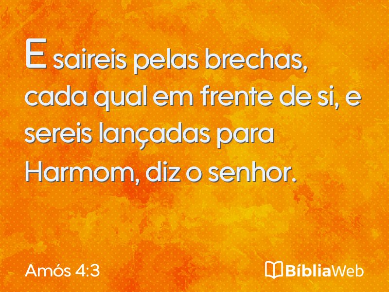 Amós 4:3 em imagem para compartilhar