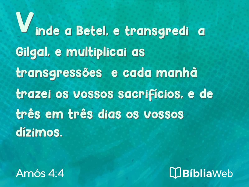 Amós 4:4 em imagem para compartilhar