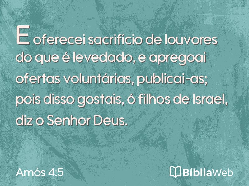 Amós 4:5 em imagem para compartilhar