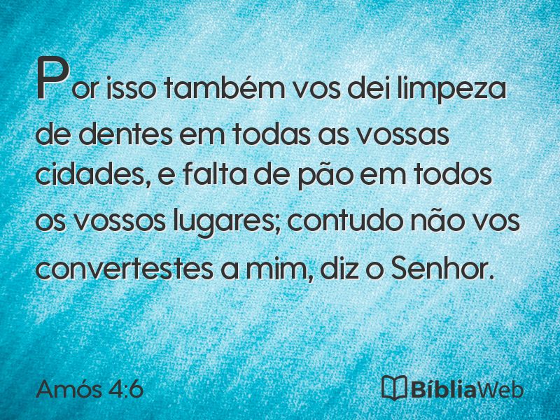 Amós 4:6 em imagem para compartilhar
