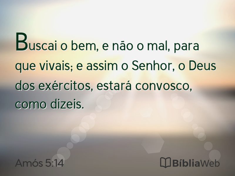 Amós 5:14 em imagem para compartilhar