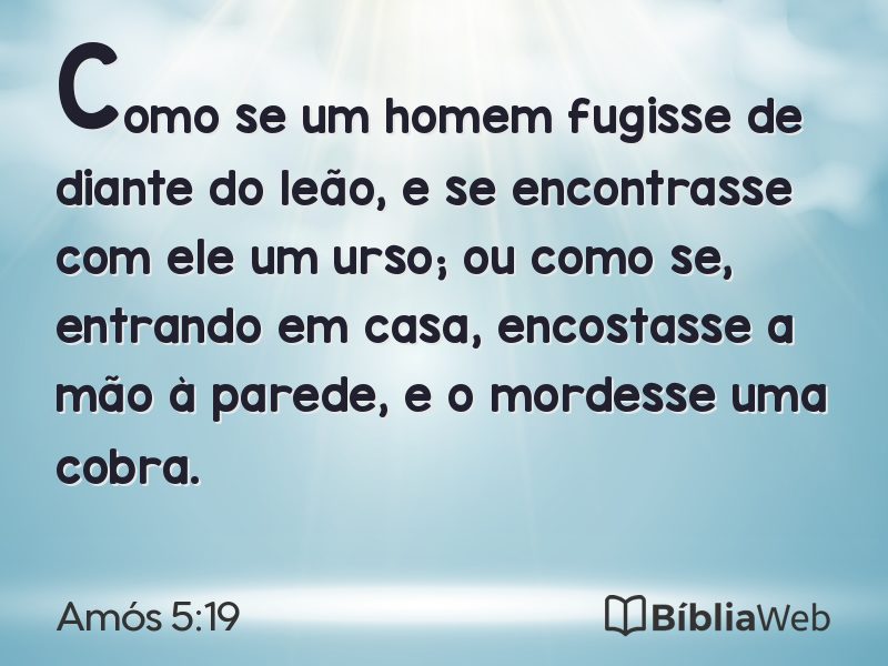 Amós 5:19 em imagem para compartilhar