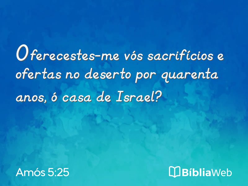 Amós 5:25 em imagem para compartilhar