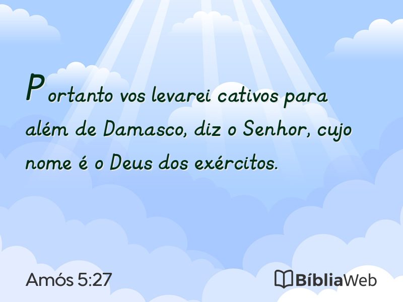 Amós 5:27 em imagem para compartilhar