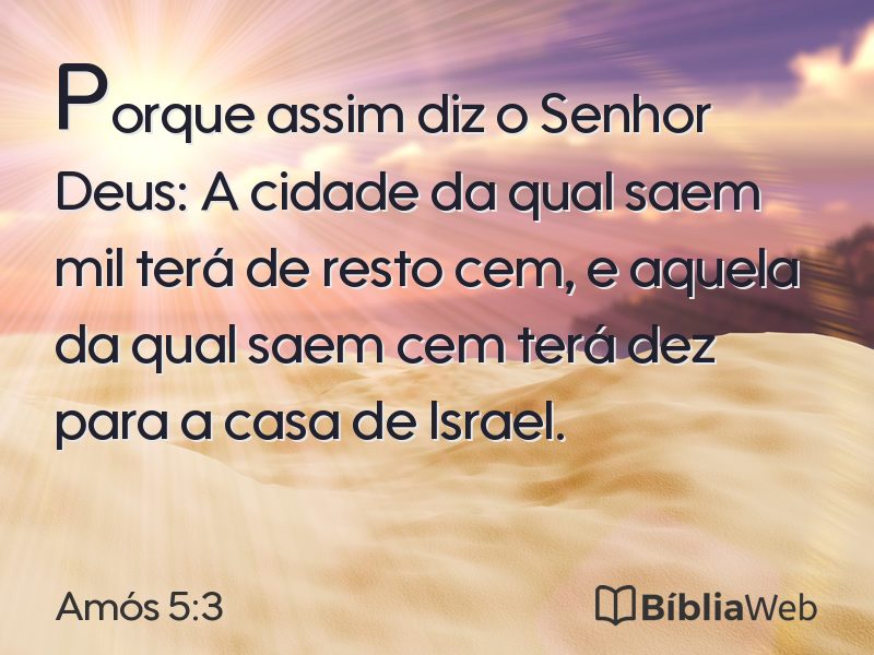 Amós 5:3 em imagem para compartilhar