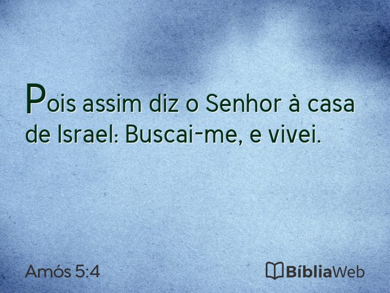 Amós 5:4 em imagem para compartilhar