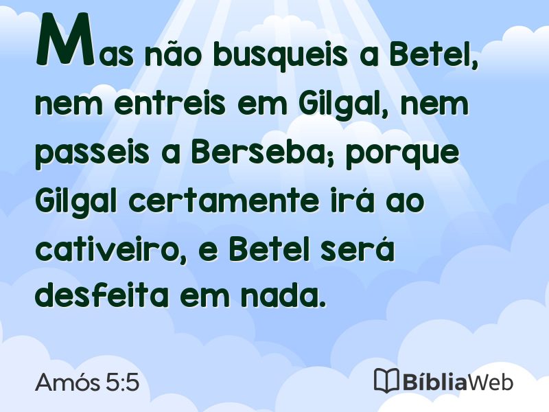 Amós 5:5 em imagem para compartilhar