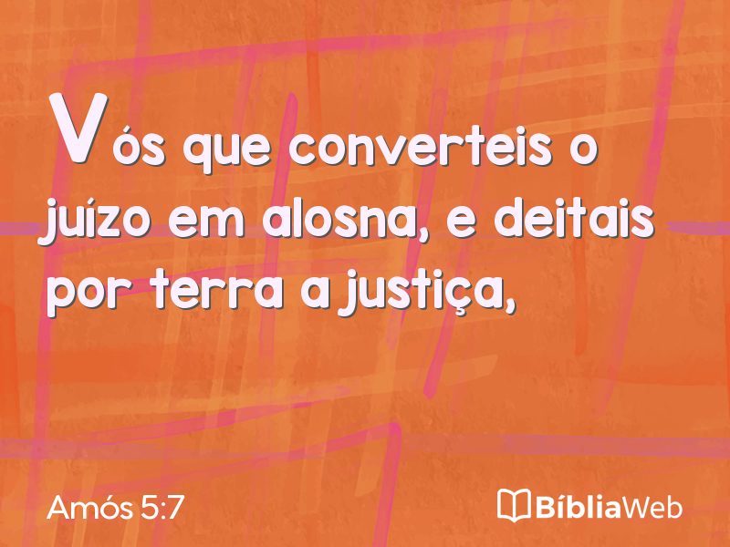 Amós 5:7 em imagem para compartilhar