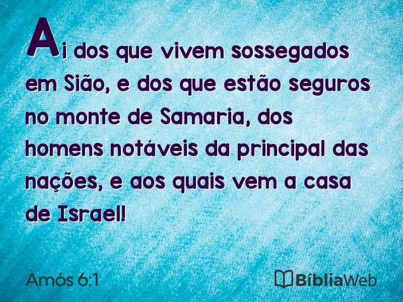 Amós 6:1 em imagem para compartilhar