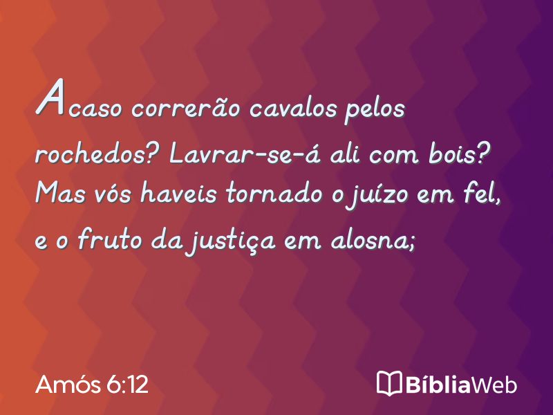 Amós 6:12 em imagem para compartilhar
