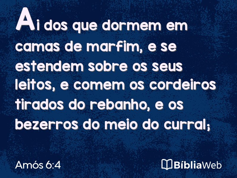 Amós 6:4 em imagem para compartilhar