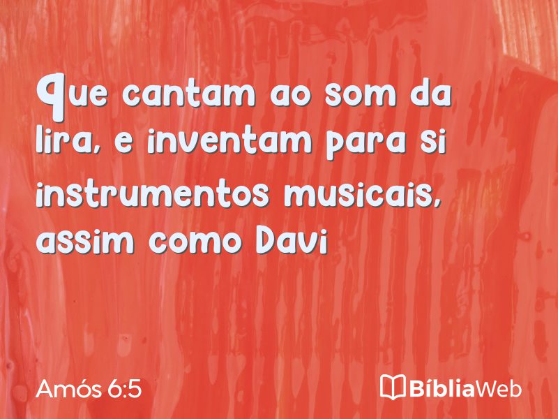 Amós 6:5 em imagem para compartilhar