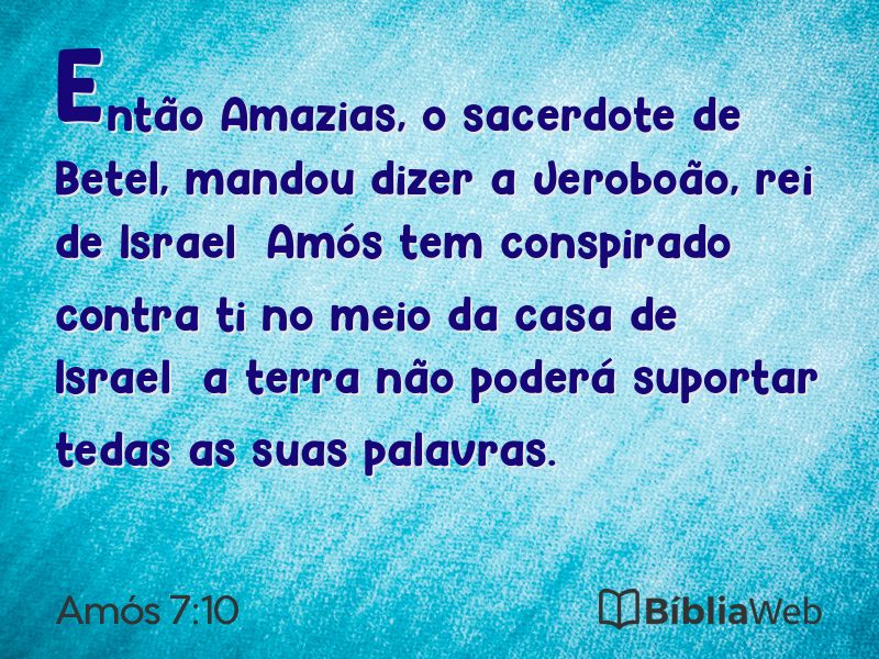 Amós 7:10 em imagem para compartilhar