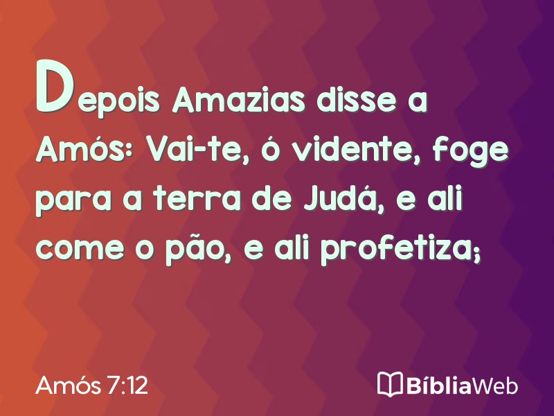 Amós 7:12 em imagem para compartilhar