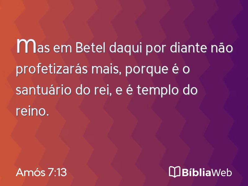 Amós 7:13 em imagem para compartilhar