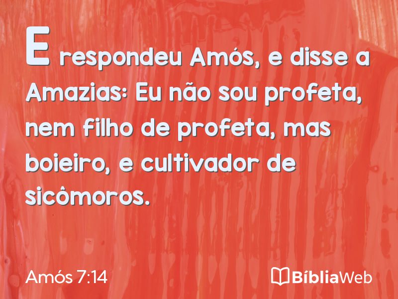 Amós 7:14 em imagem para compartilhar