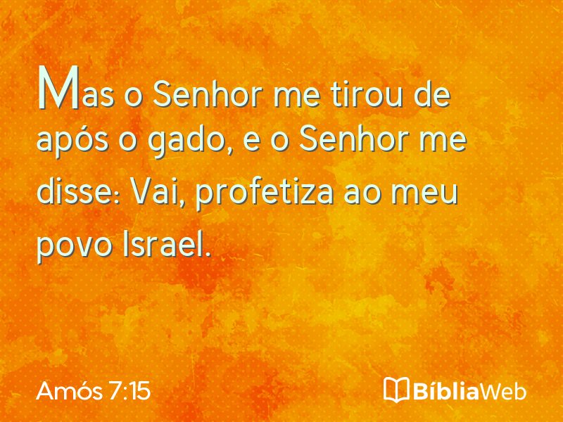 Amós 7:15 em imagem para compartilhar