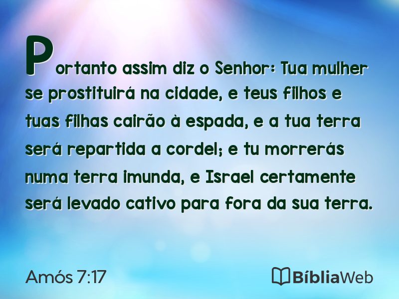 Amós 7:17 em imagem para compartilhar