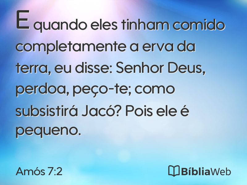 Amós 7:2 em imagem para compartilhar