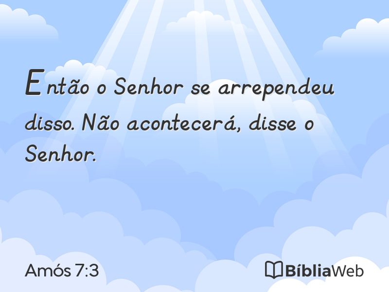 Amós 7:3 em imagem para compartilhar